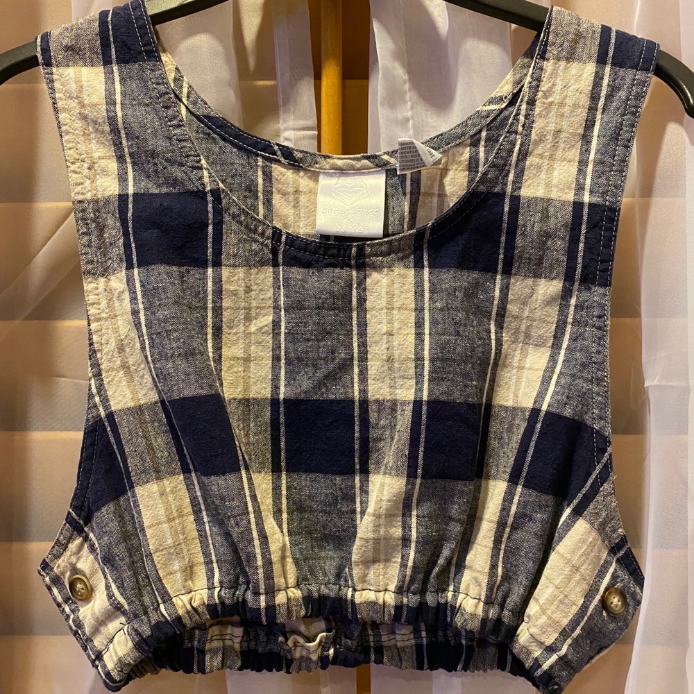 Vintage Plaid Cropped Tank